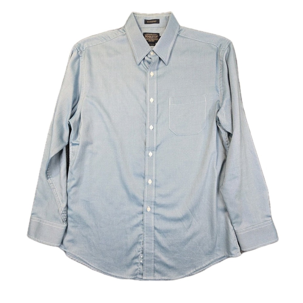 Pendleton Shirt Mens‎ Sz L Bridgeport Blue Cotton Button Down Long Sleeve
